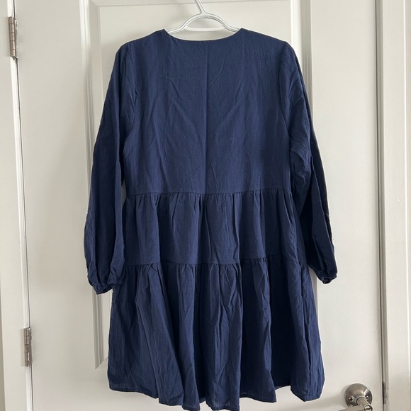 FANCYINN • Blue 2 Tier Ruffle Dress • Small • - Picture 2 of 6